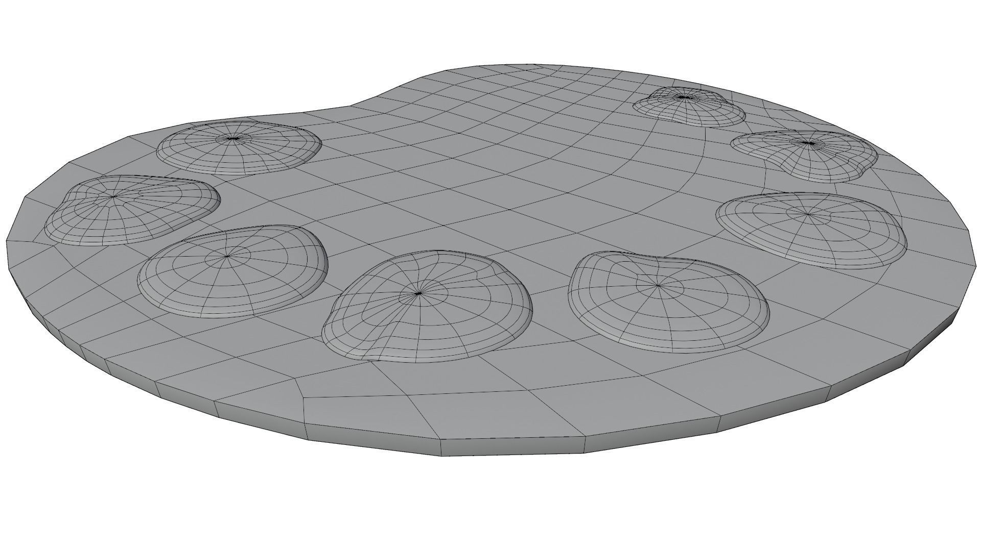 Water Color Plate 3D model_14