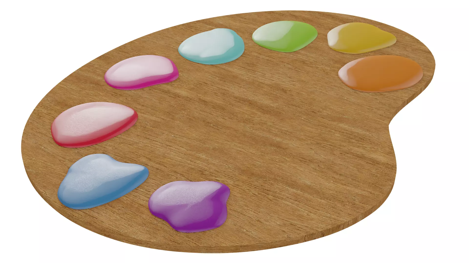 Water Color Plate 3D model_0