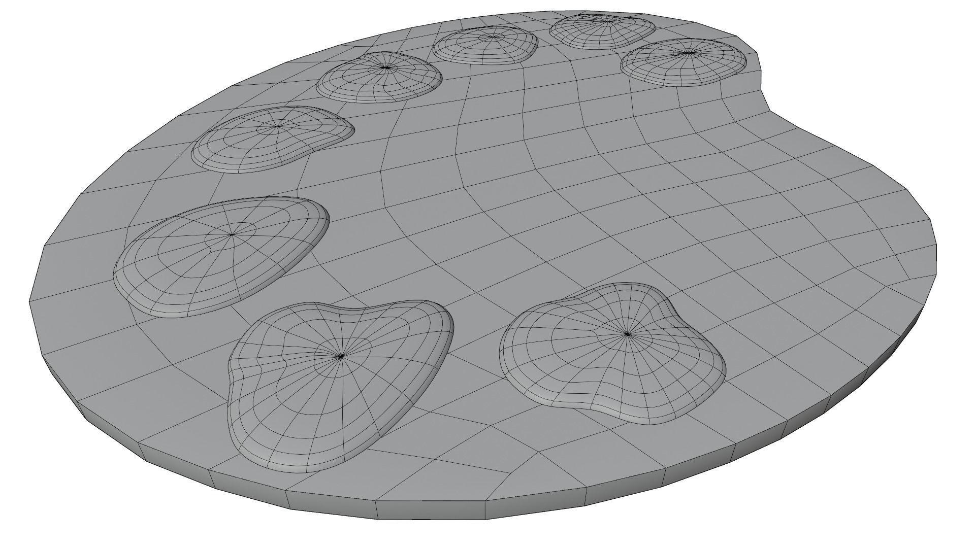 Water Color Plate 3D model_16