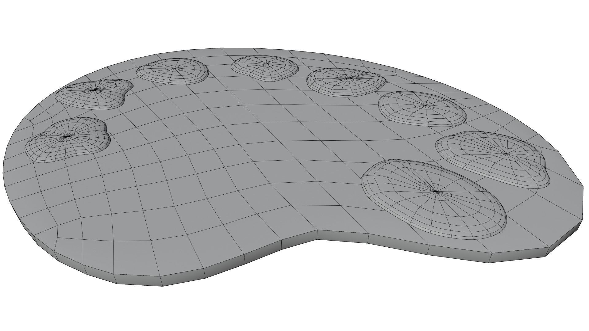 Water Color Plate 3D model_10