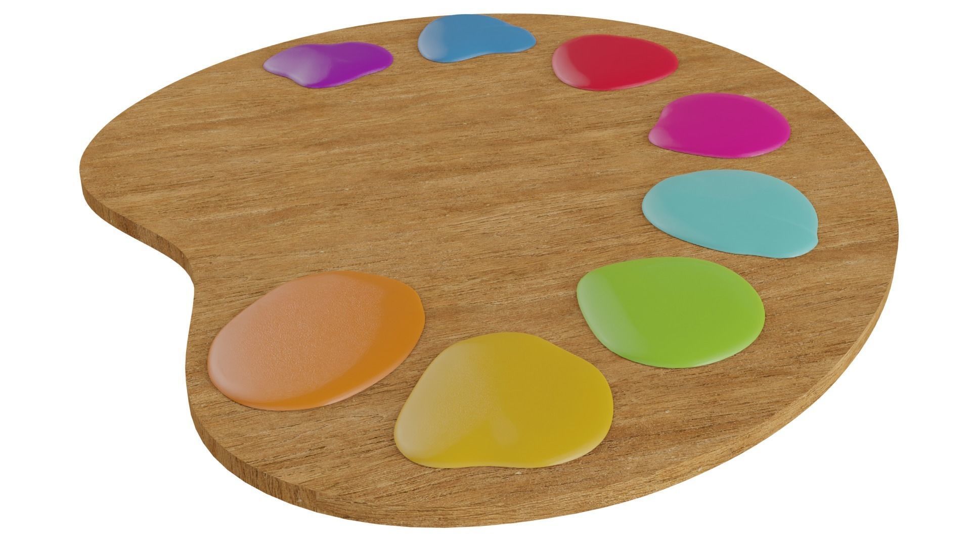 Water Color Plate 3D model_3