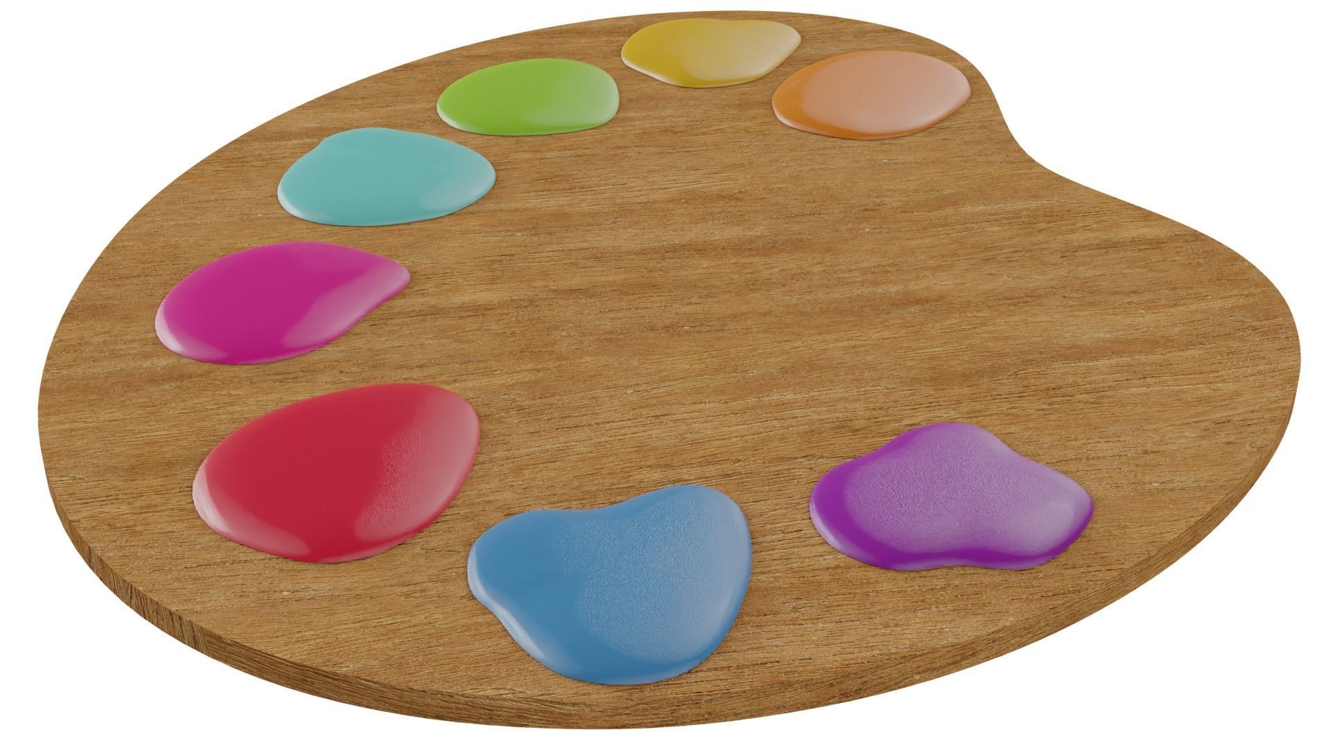 Water Color Plate 3D model_7