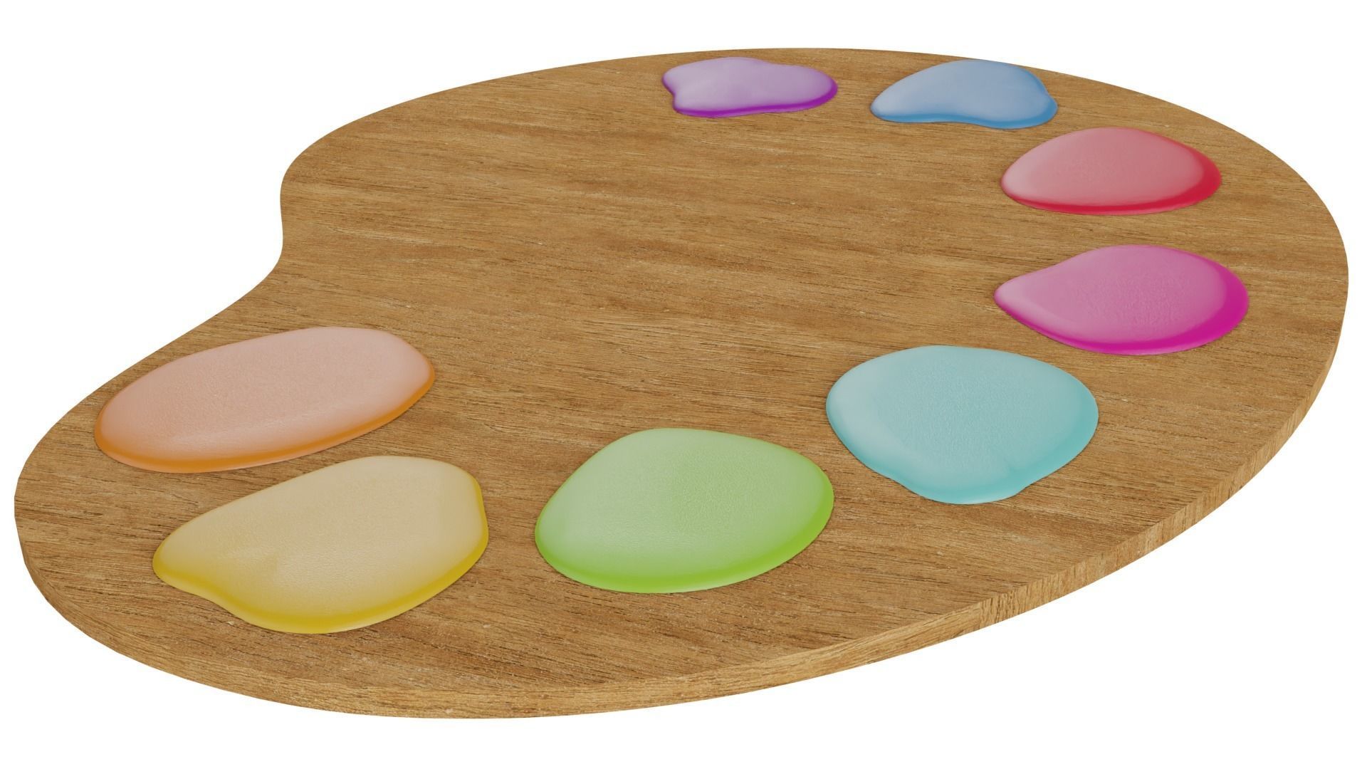 Water Color Plate 3D model_4