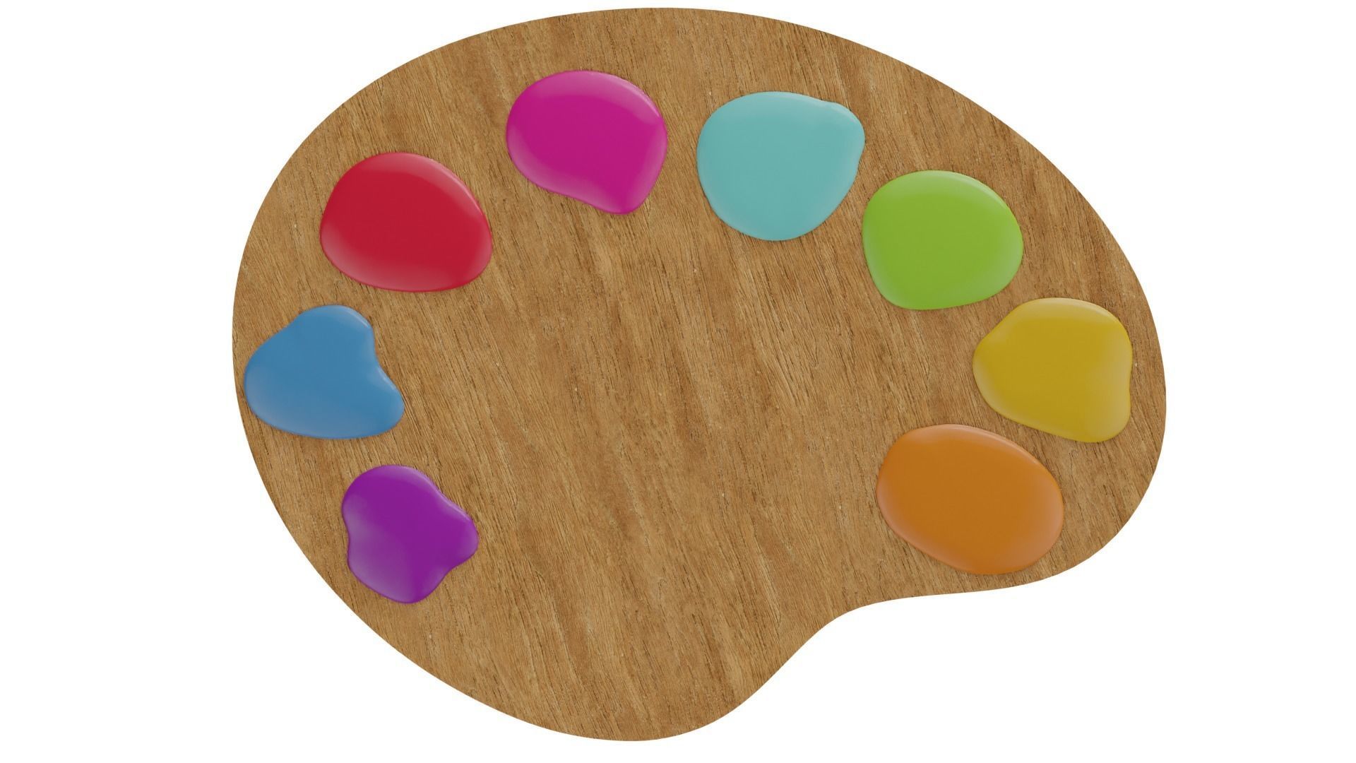 Water Color Plate 3D model_8