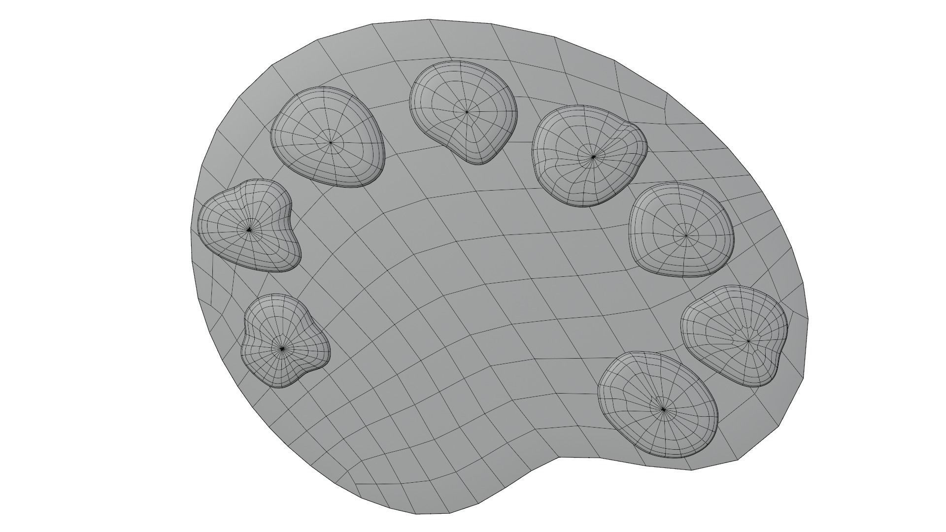 Water Color Plate 3D model_17