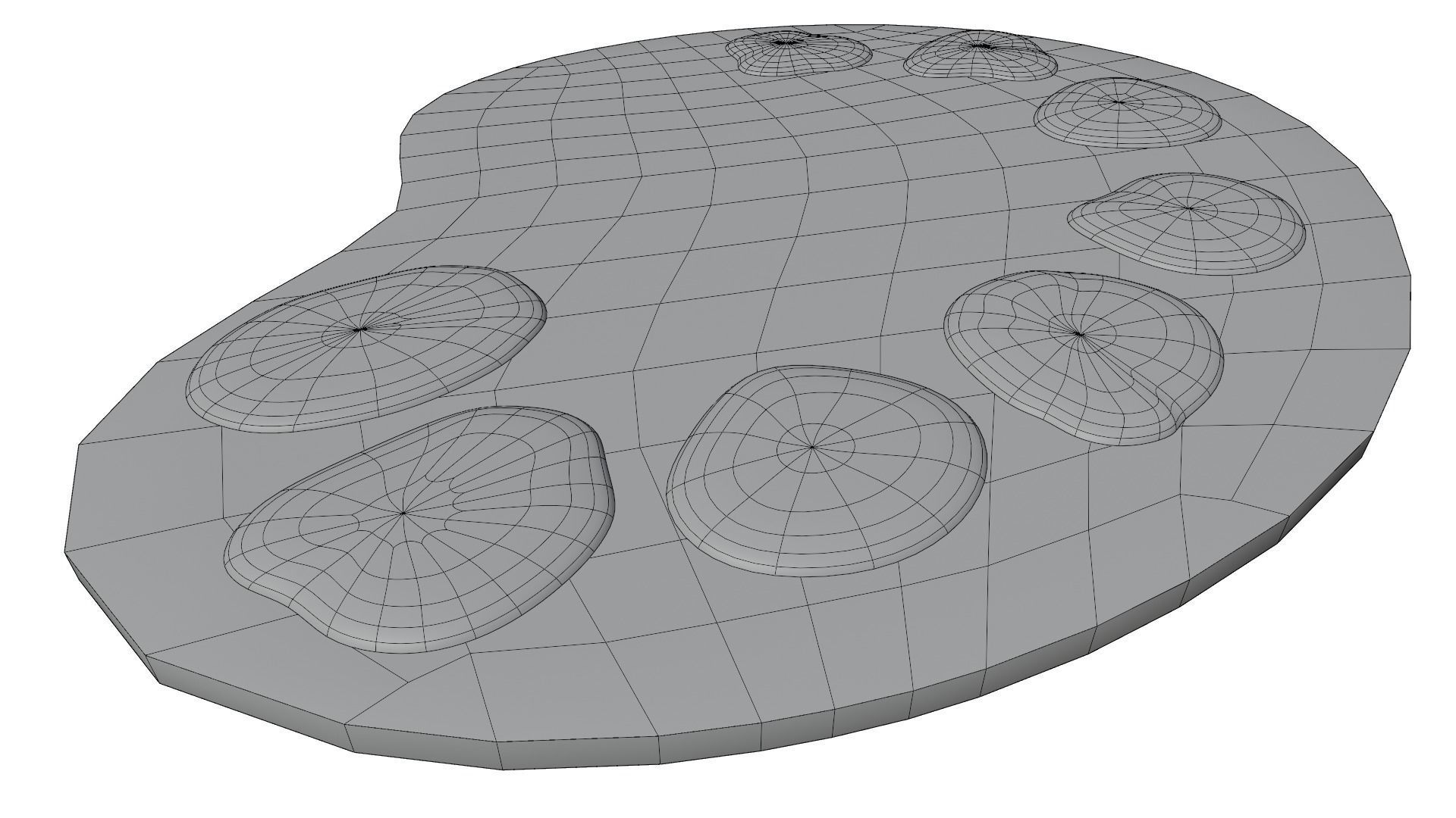 Water Color Plate 3D model_13