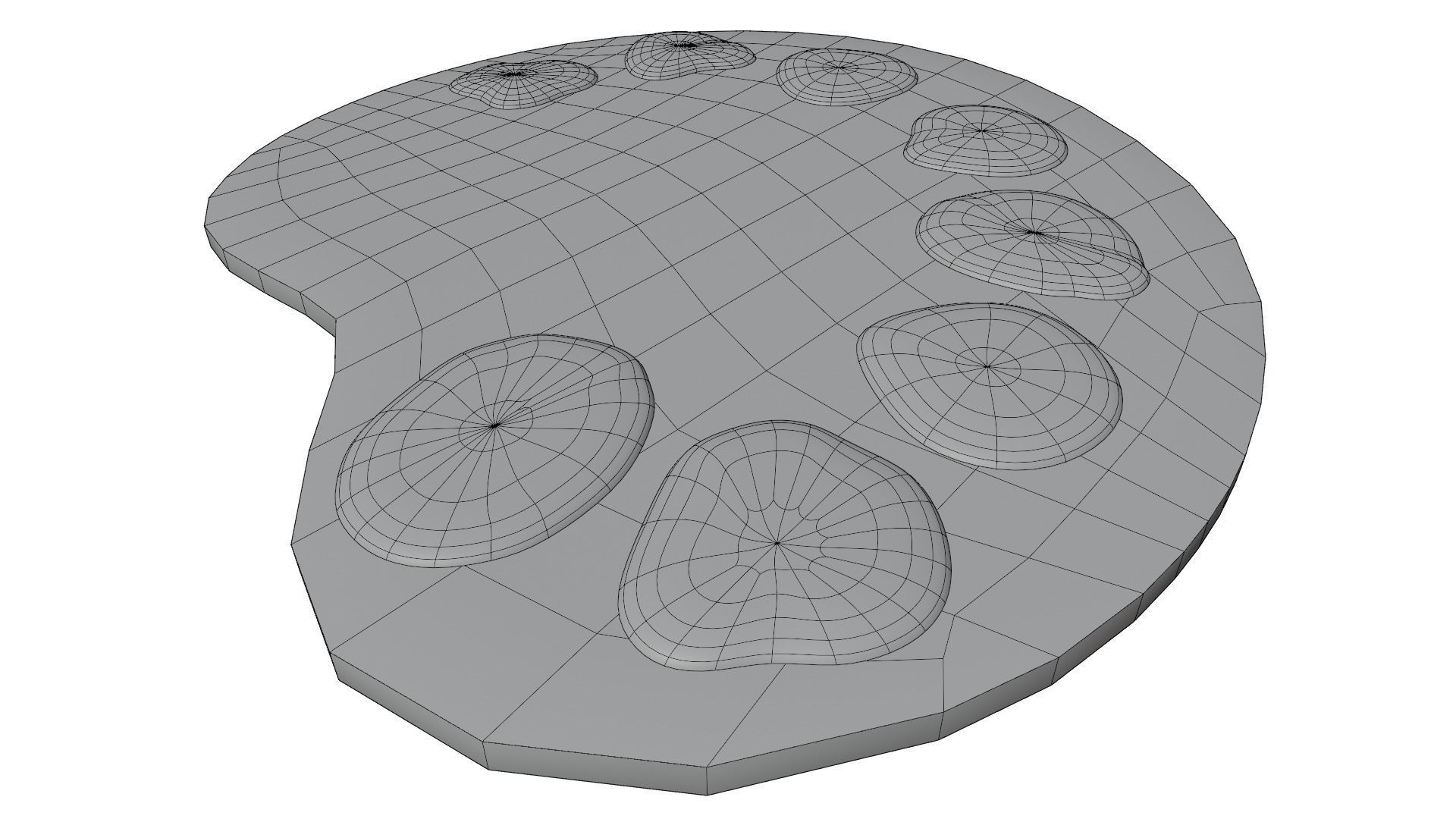 Water Color Plate 3D model_12