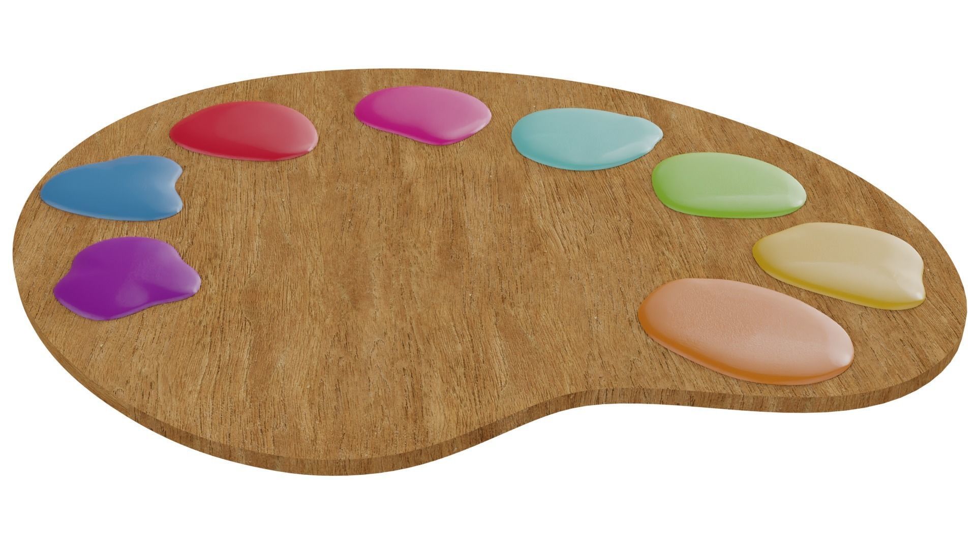 Water Color Plate 3D model_1