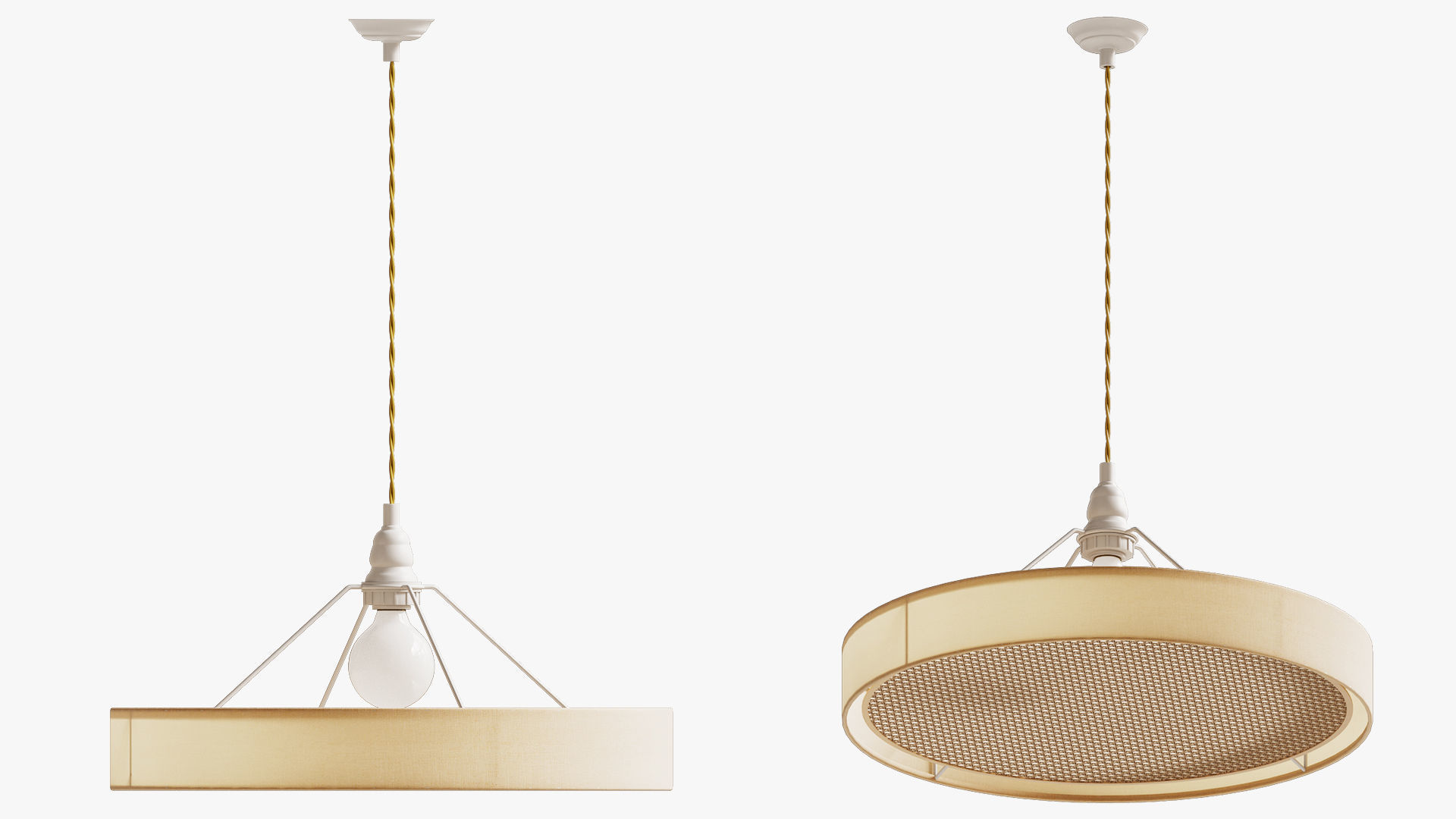 Pendant light Eclipse natural canning 3D model_2