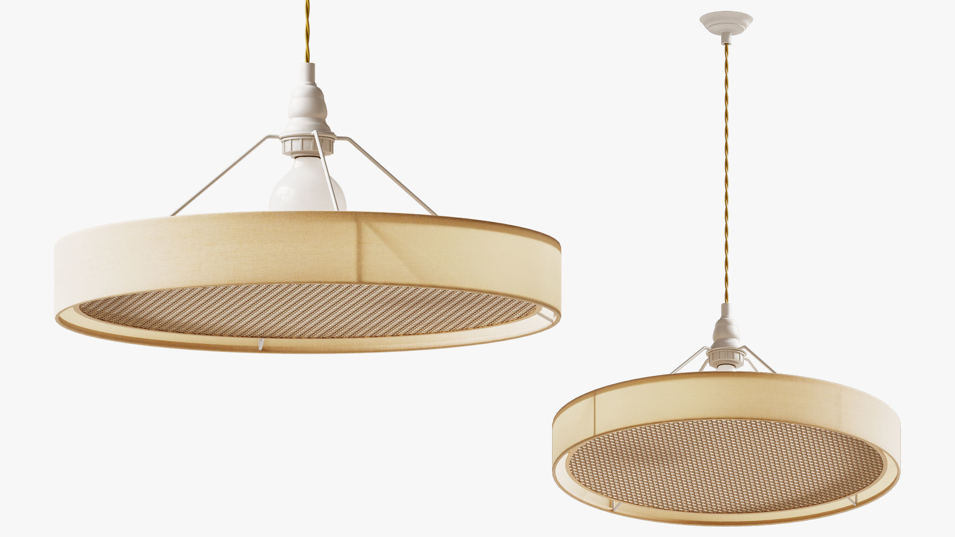 Pendant light Eclipse natural canning 3D model_1