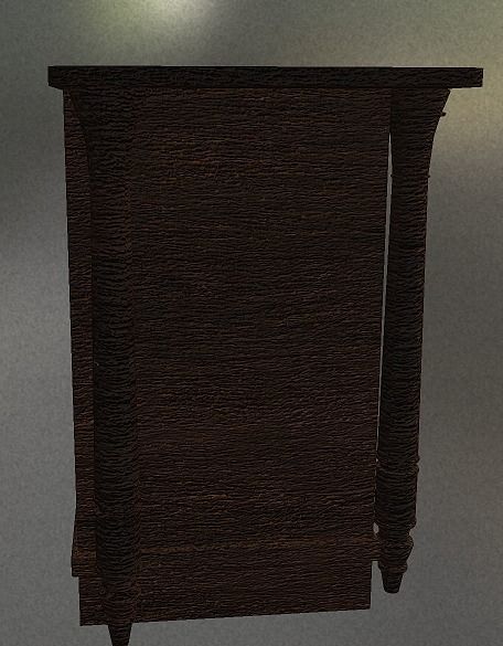 Antique Drawer Low-poly 3D model_4
