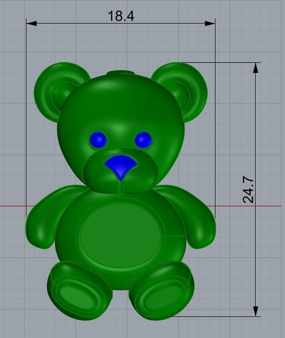 Teddy Bear 3D print model_3