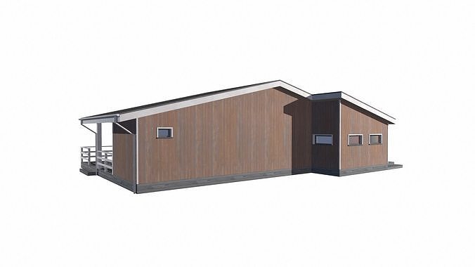 roadside cafe Low-poly 3D model 5