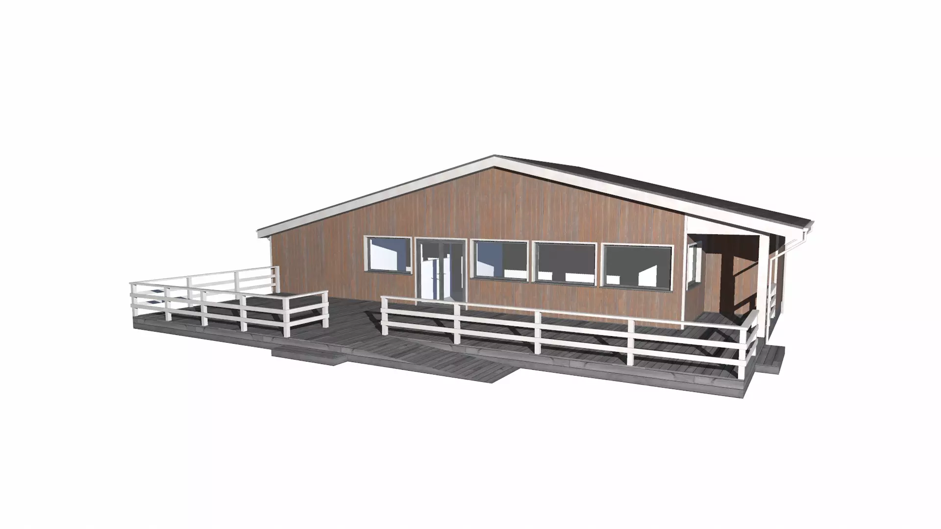 roadside cafe Low-poly 3D model