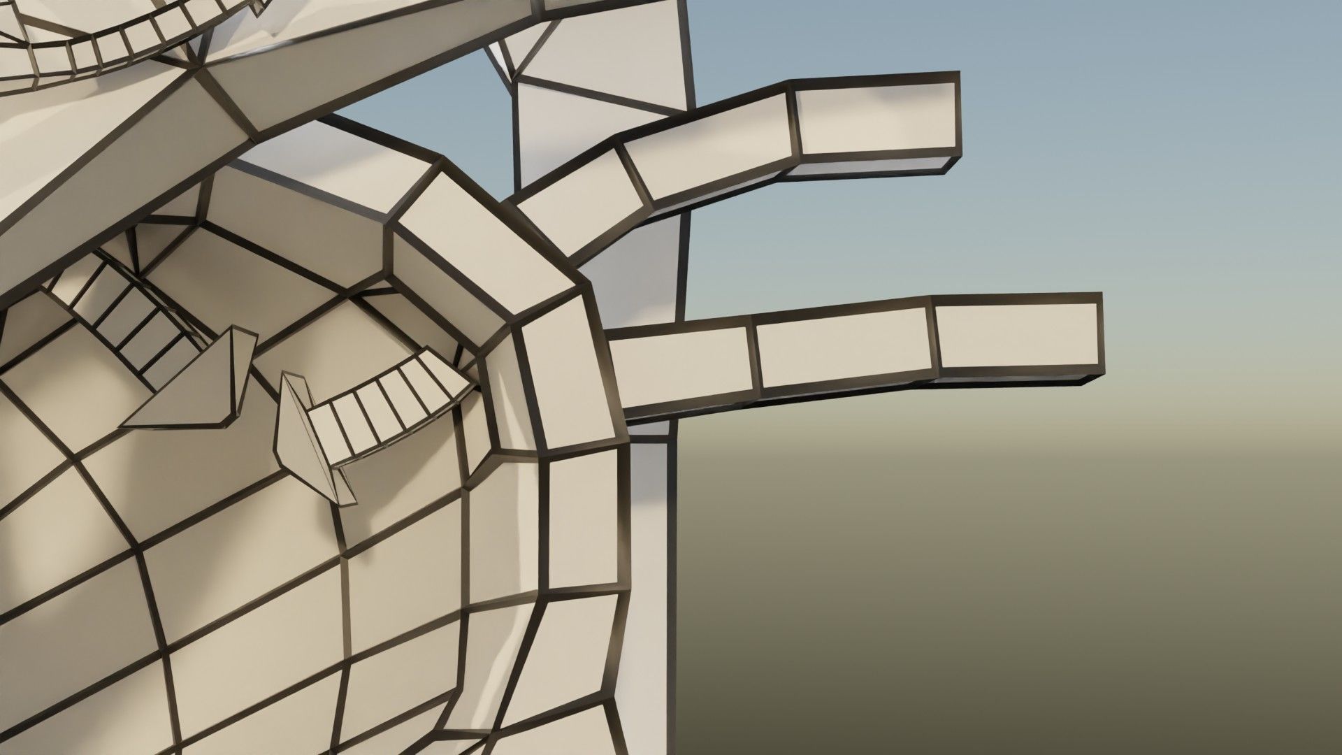 TAF Tetralogy of Fallot vs Normal circulation Low-poly 3D model_48