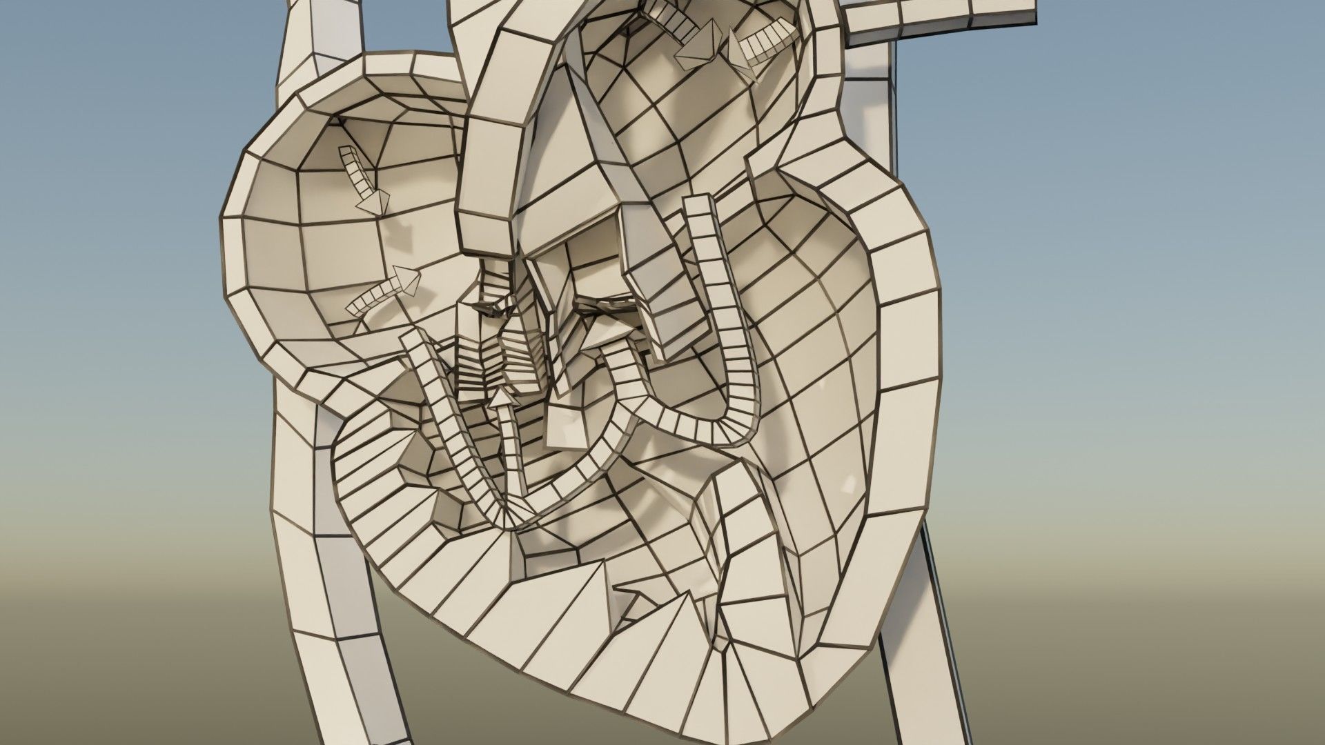 TAF Tetralogy of Fallot vs Normal circulation Low-poly 3D model_52