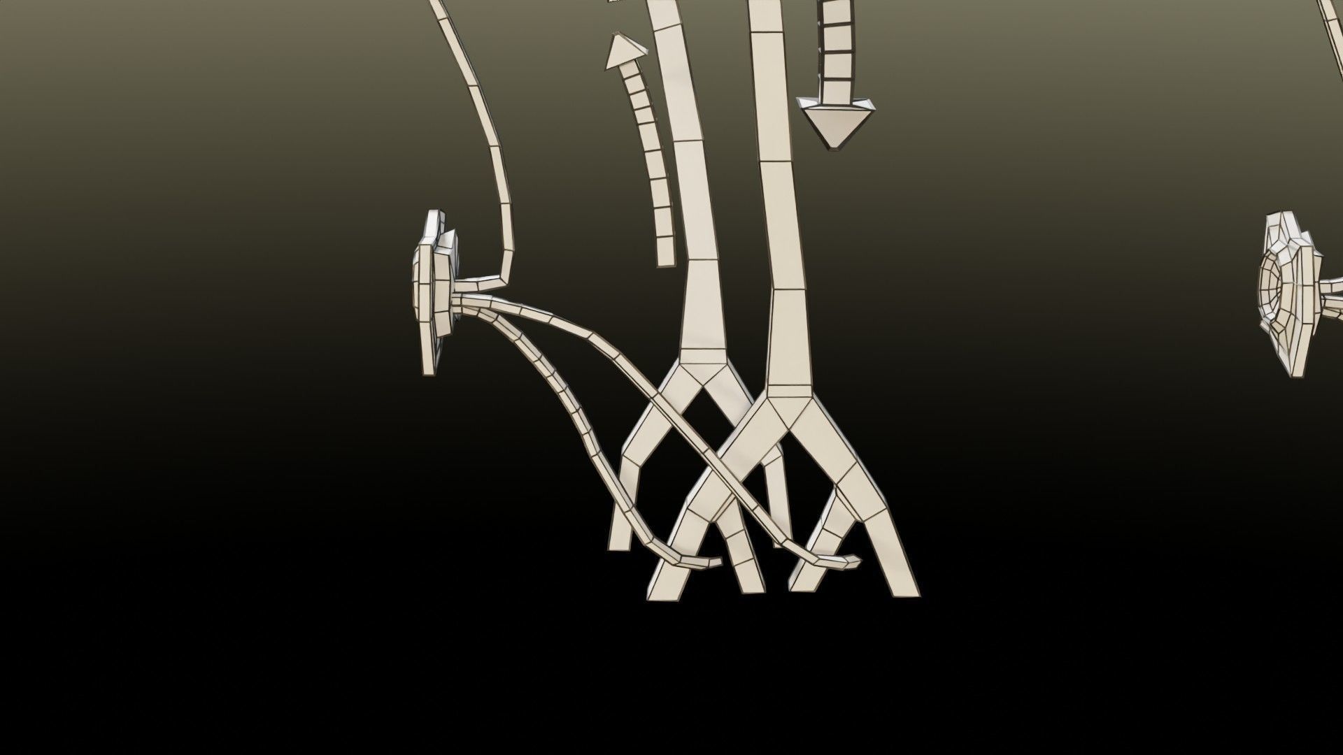 TAF Tetralogy of Fallot vs Normal circulation Low-poly 3D model_55