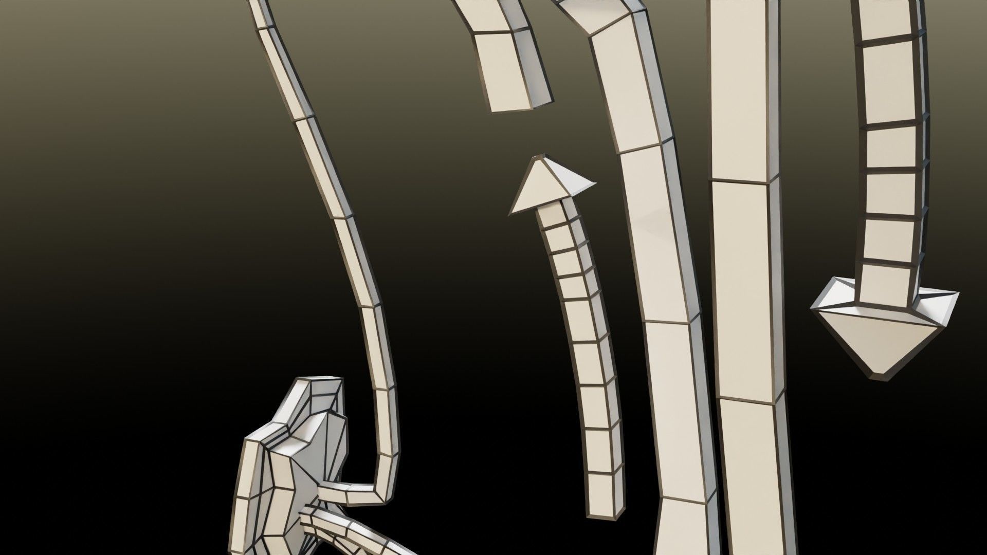 TAF Tetralogy of Fallot vs Normal circulation Low-poly 3D model_57
