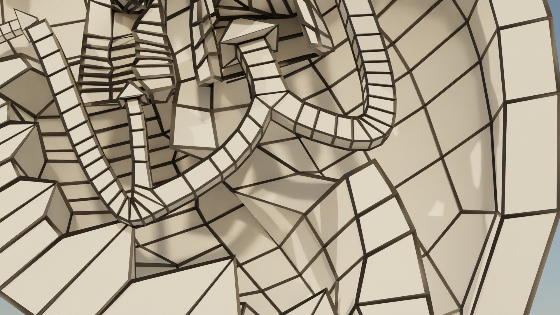 TAF Tetralogy of Fallot vs Normal circulation Low-poly 3D model_50