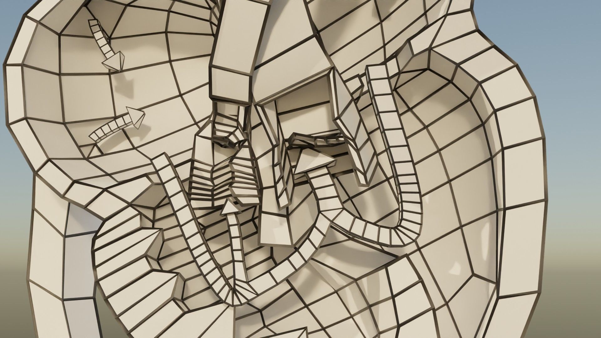 TAF Tetralogy of Fallot vs Normal circulation Low-poly 3D model_49