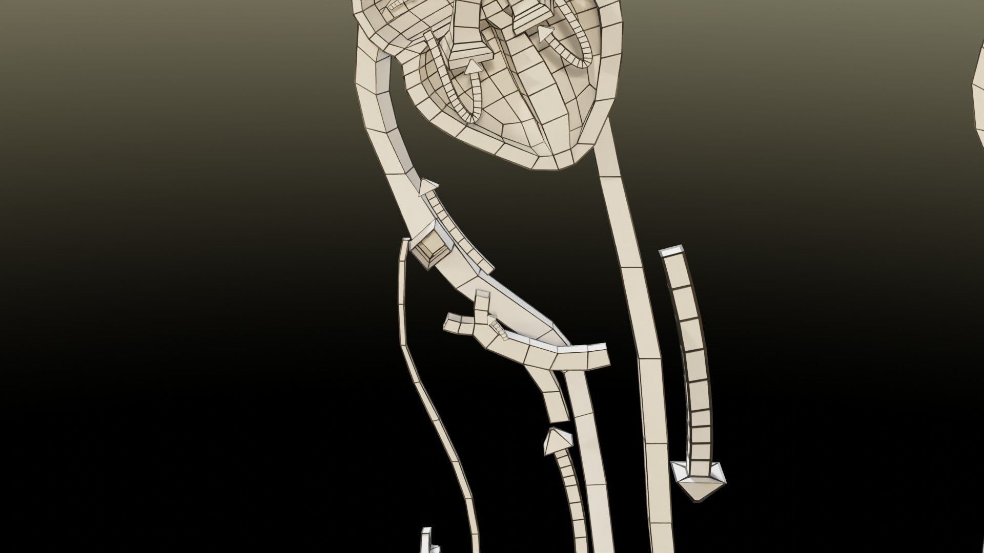 TAF Tetralogy of Fallot vs Normal circulation Low-poly 3D model_54
