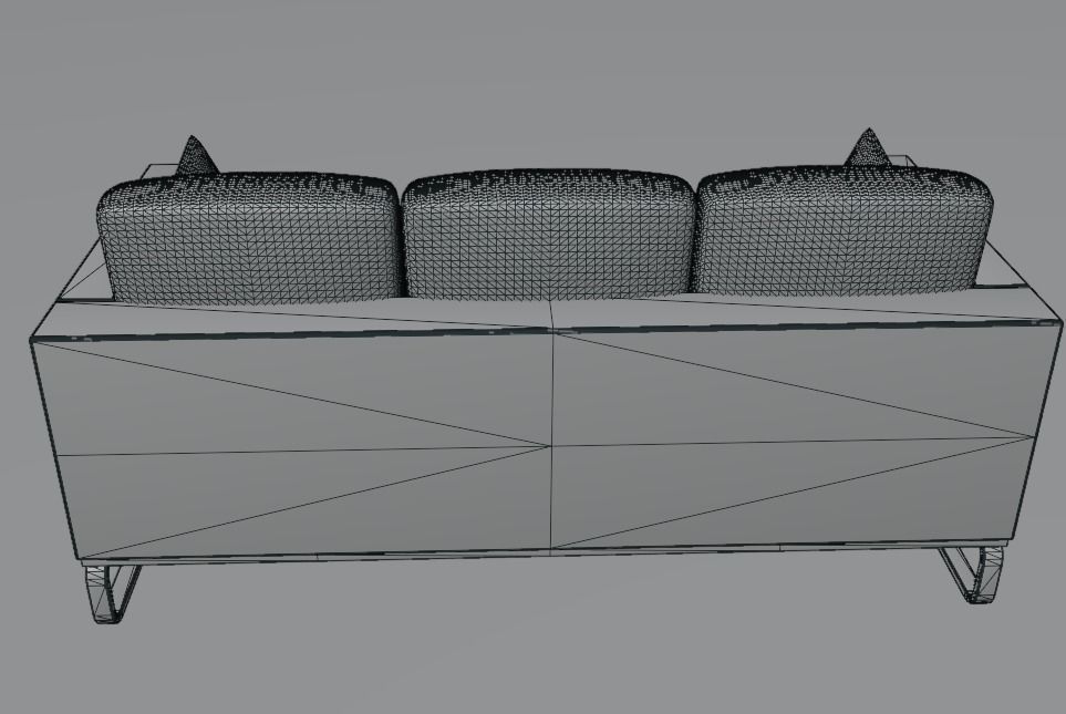 Sofa with red and blue carpet 3D model_10