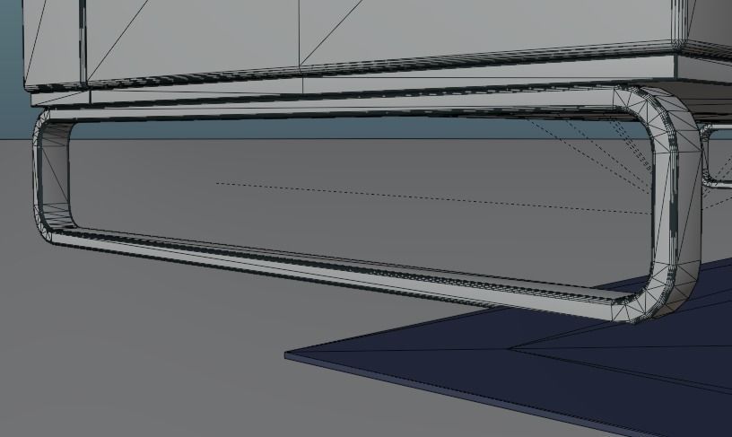 Sofa with red and blue carpet 3D model_12