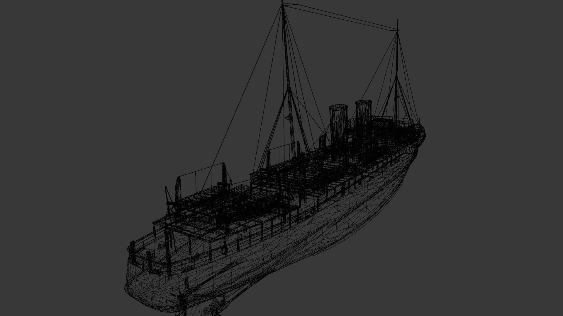 Ship 3D Model  Low-poly 3D model_18