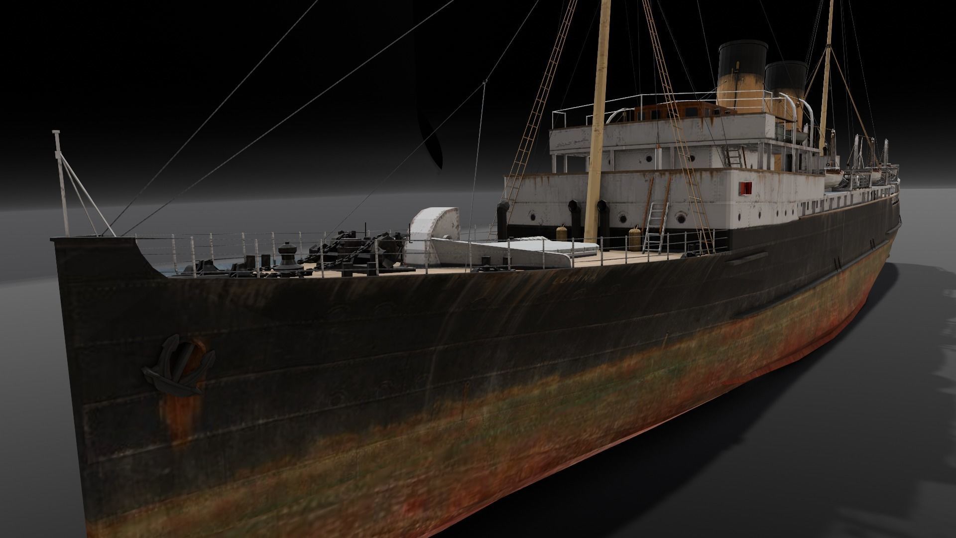 Ship 3D Model  Low-poly 3D model_6