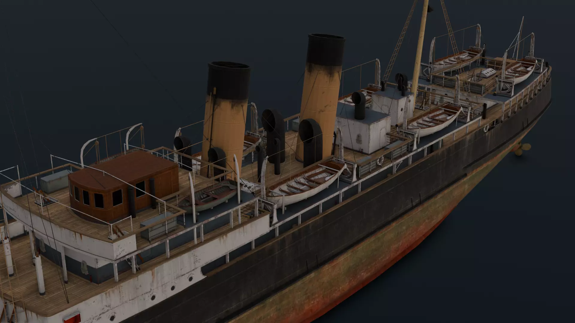 Ship 3D Model  Low-poly 3D model_0