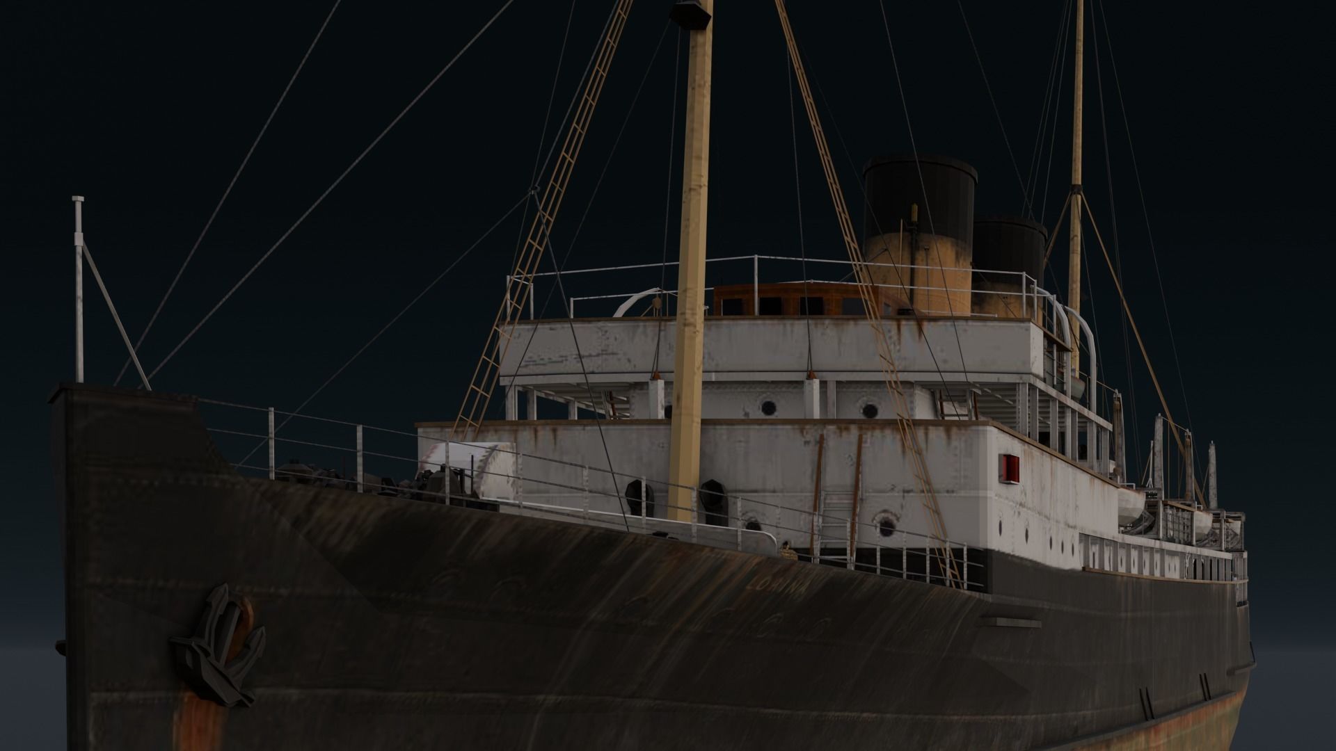 Ship 3D Model  Low-poly 3D model_23