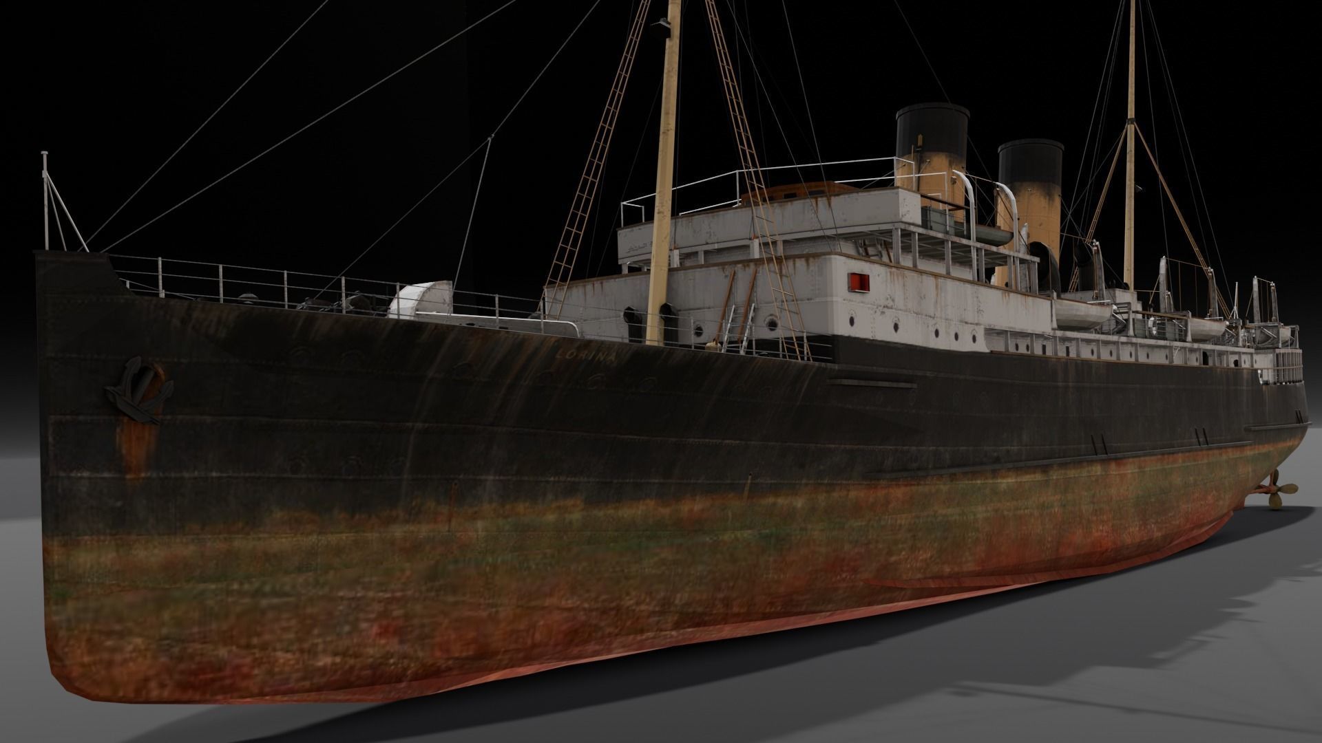 Ship 3D Model  Low-poly 3D model_17