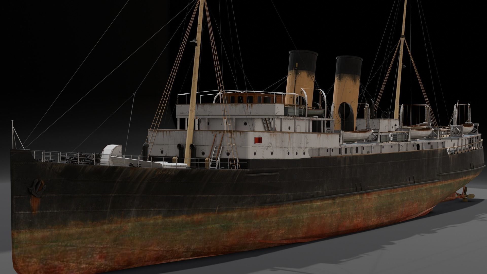 Ship 3D Model  Low-poly 3D model_14