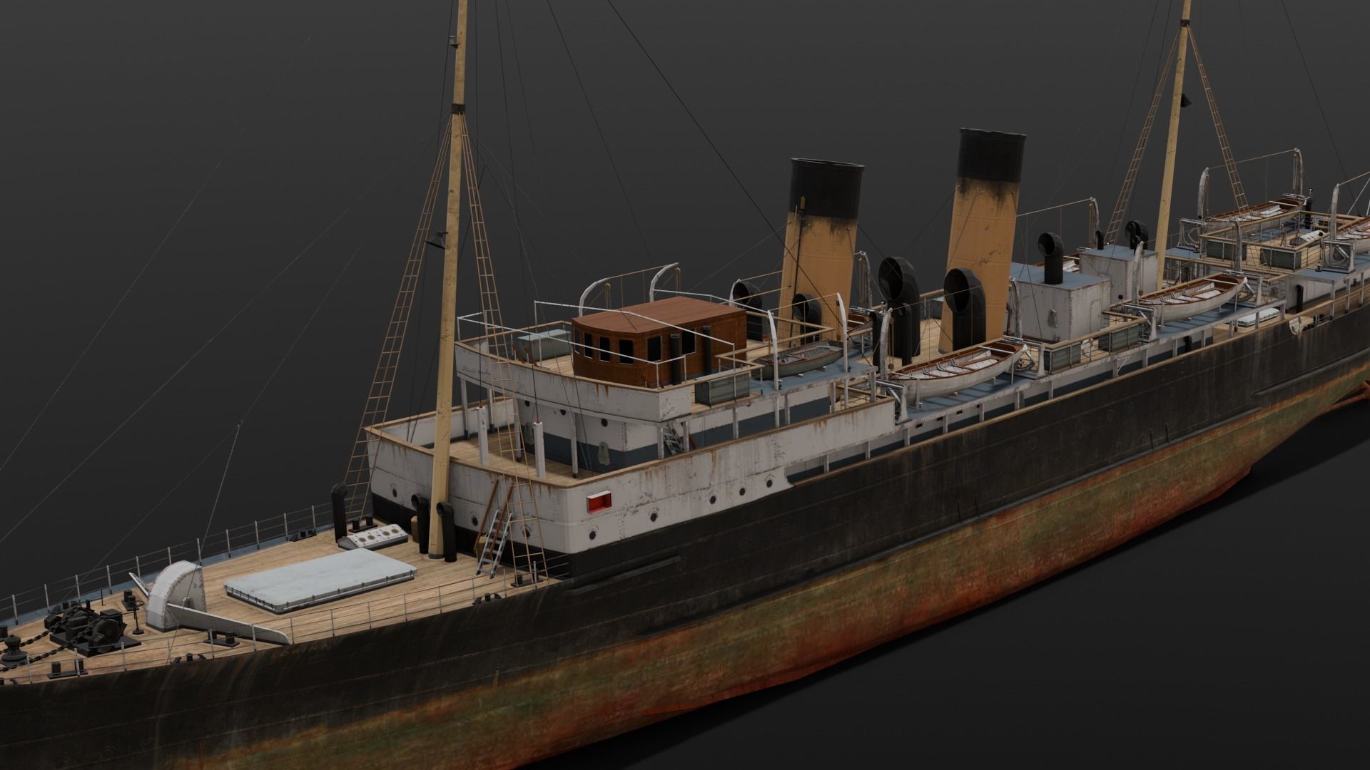 Ship 3D Model  Low-poly 3D model_7