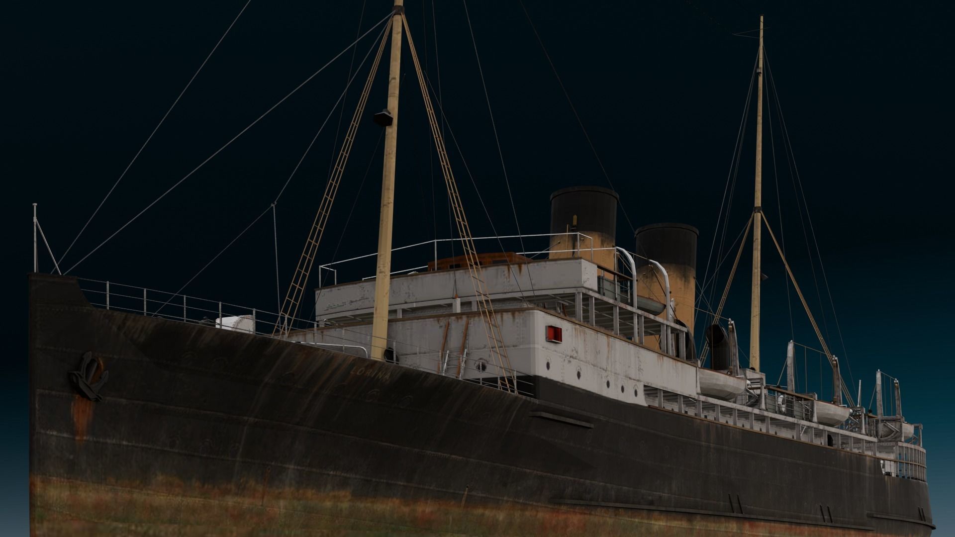 Ship 3D Model  Low-poly 3D model_13