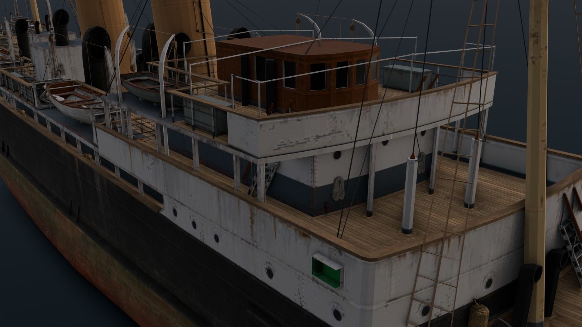 Ship 3D Model  Low-poly 3D model_25