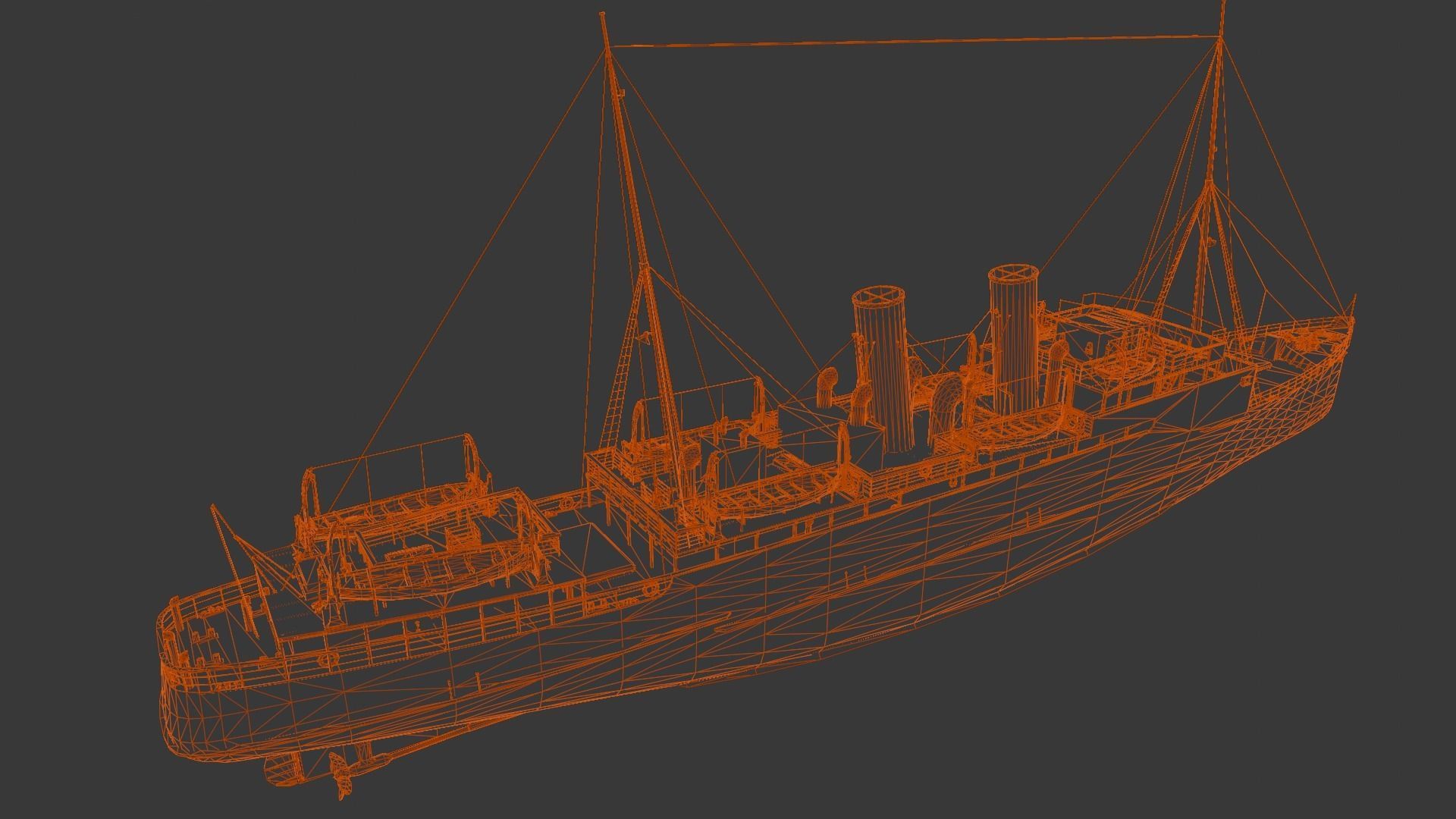 Ship 3D Model  Low-poly 3D model_19