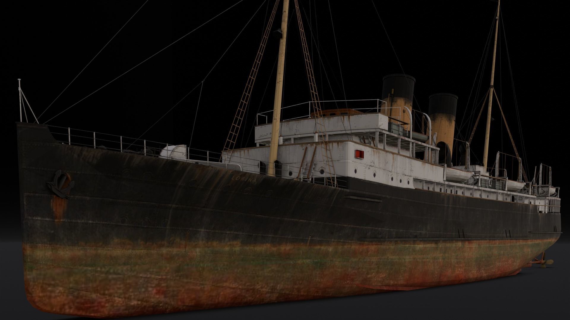 Ship 3D Model  Low-poly 3D model_1