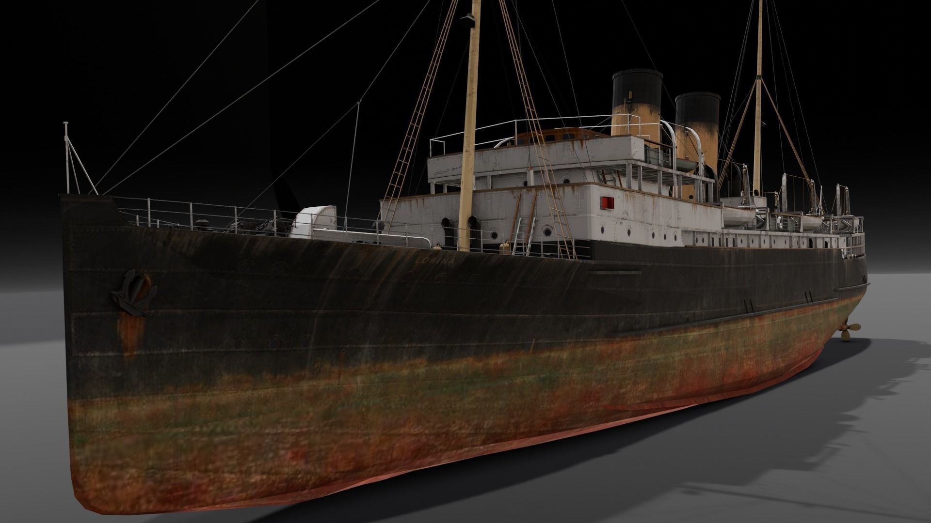 Ship 3D Model  Low-poly 3D model_16