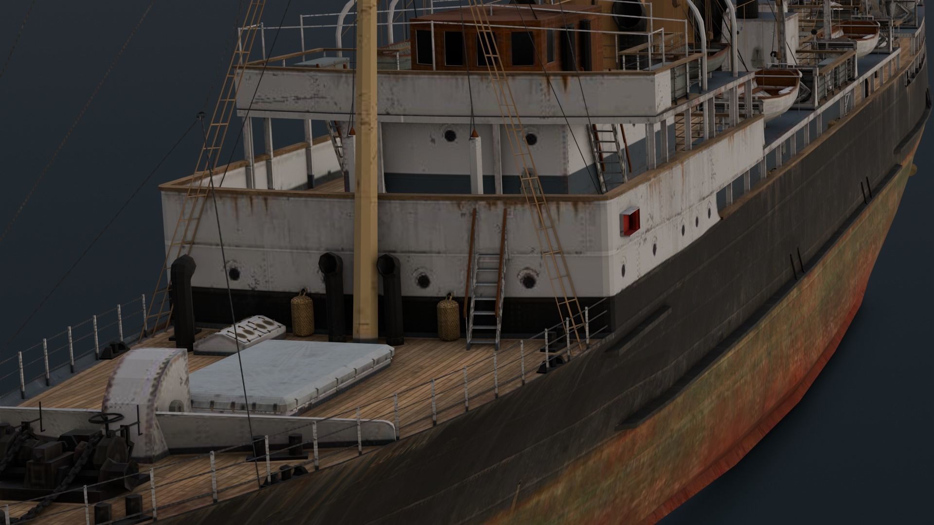Ship 3D Model  Low-poly 3D model_22