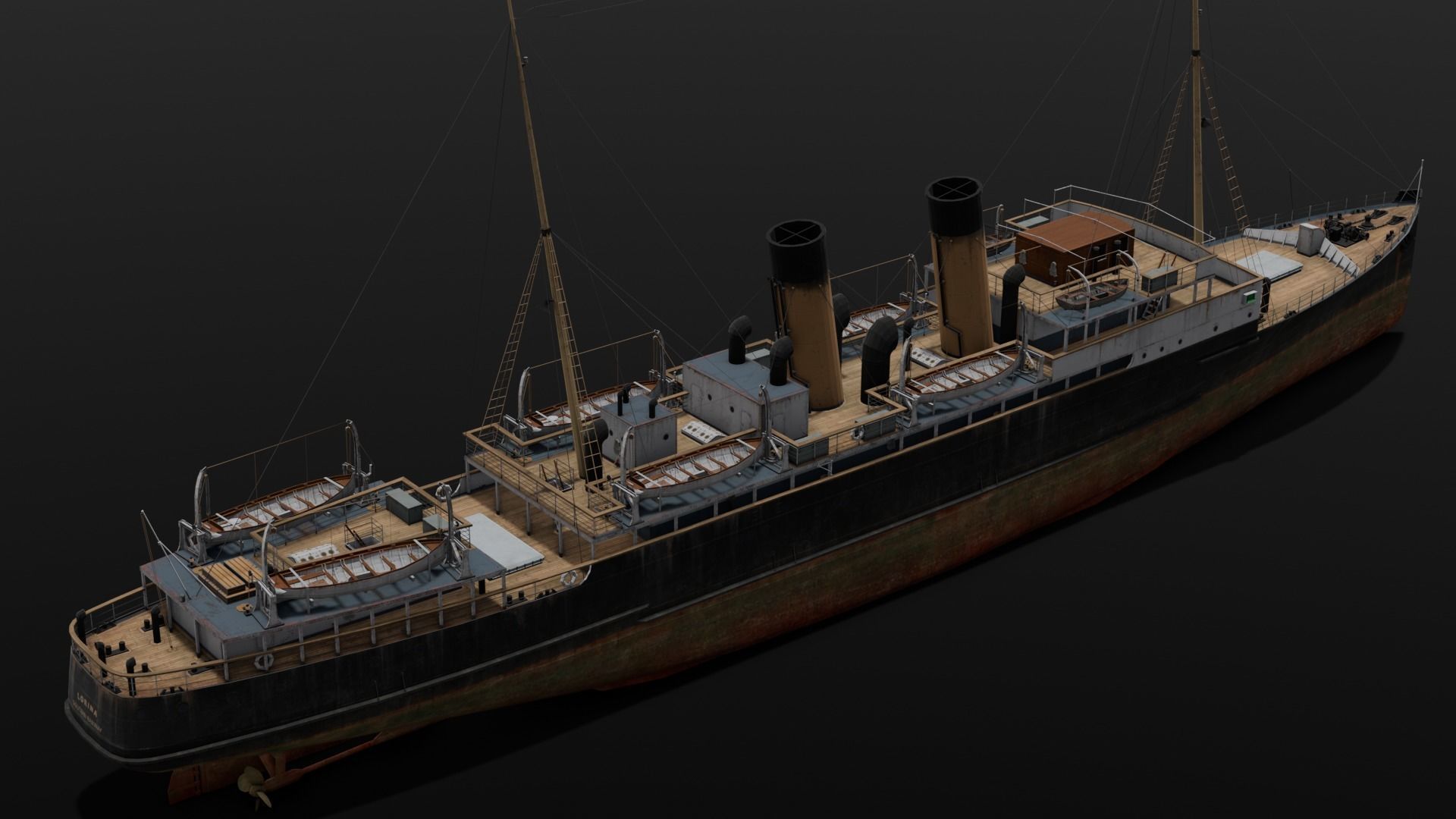 Ship 3D Model  Low-poly 3D model_5