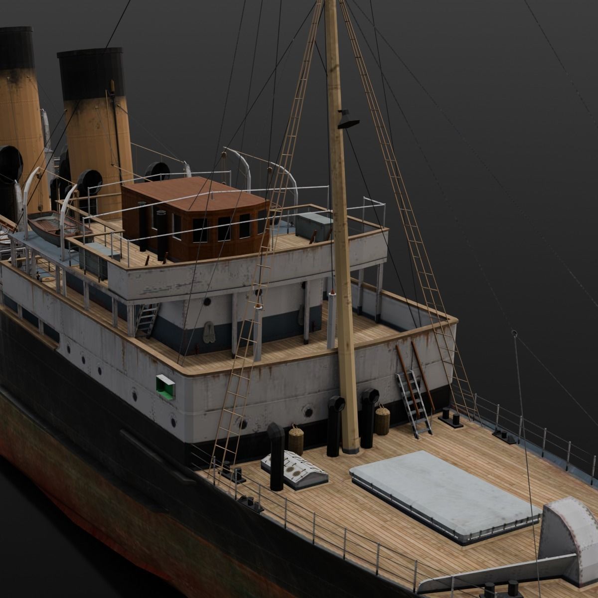 Ship 3D Model  Low-poly 3D model_11