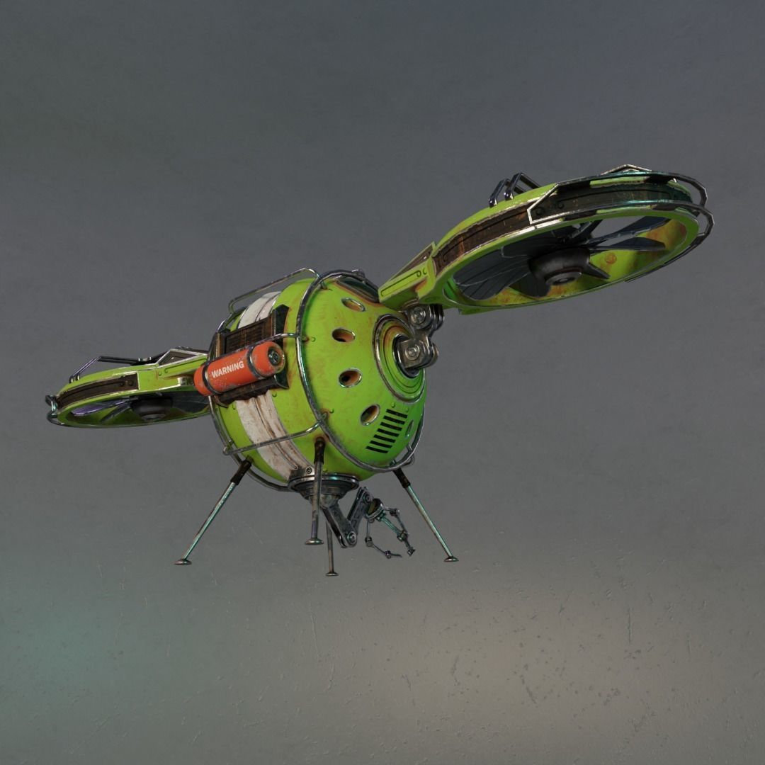 EyeDrone Low-poly 3D model_1