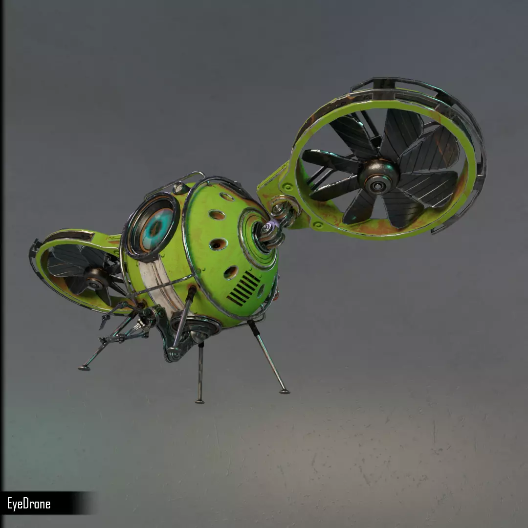 EyeDrone Low-poly 3D model_0
