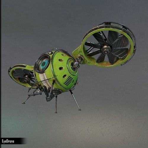 EyeDrone Low-poly 3D model