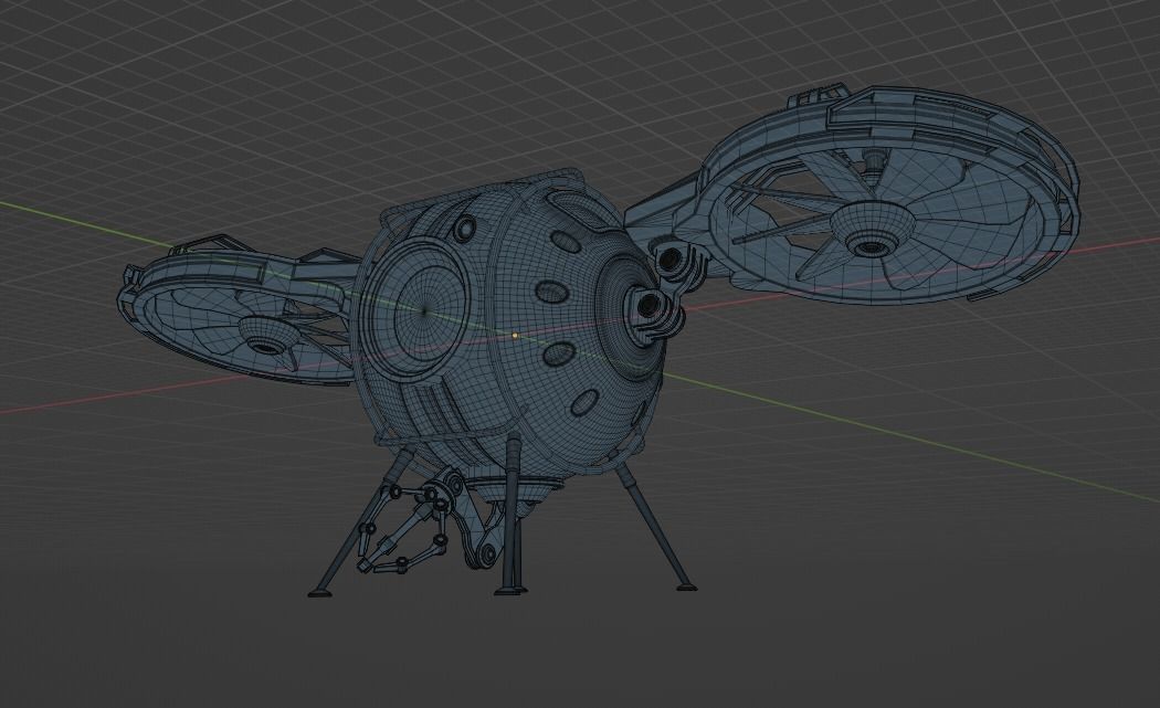 EyeDrone Low-poly 3D model_5