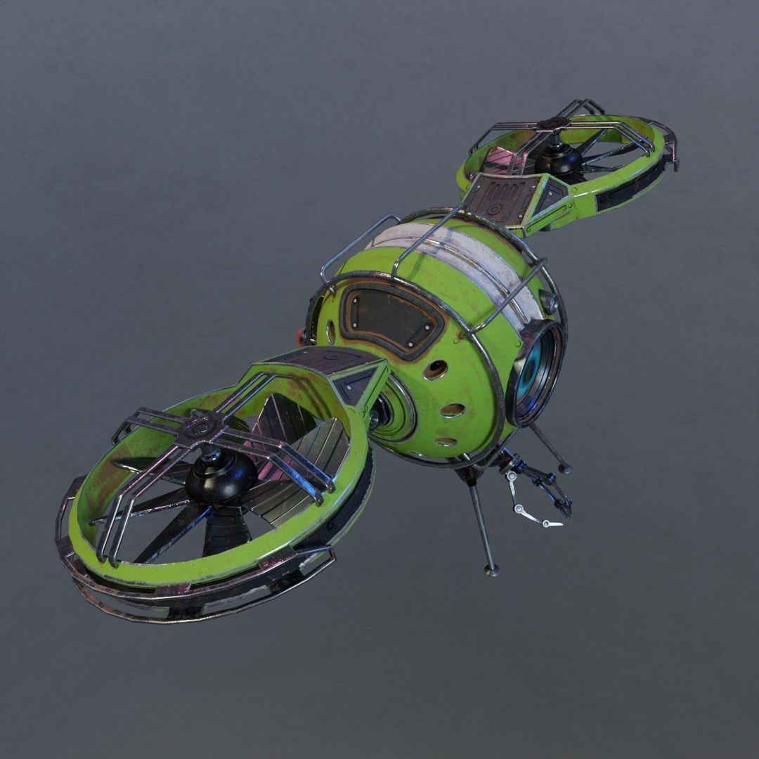 EyeDrone Low-poly 3D model_2