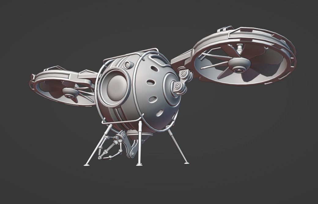 EyeDrone Low-poly 3D model_3