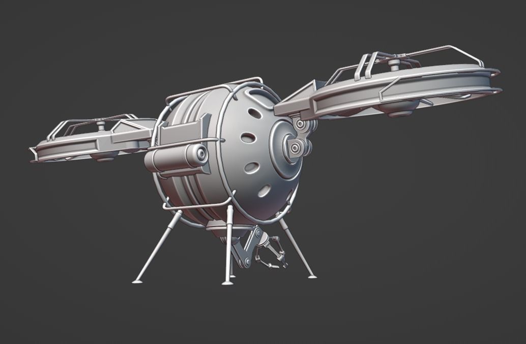 EyeDrone Low-poly 3D model_4