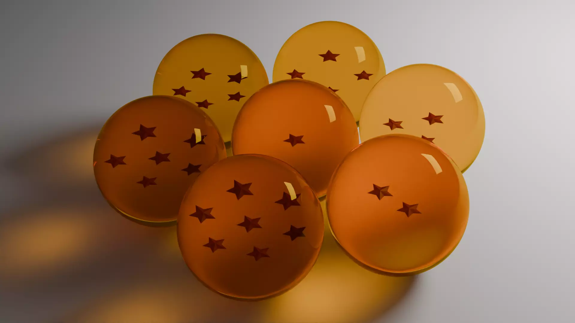 Dragon Ball Z - 7 dragon balls 3D model
